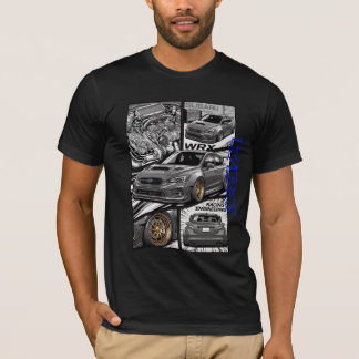 スバル WRX JDM 漫画 コミックパネル Tシャツ