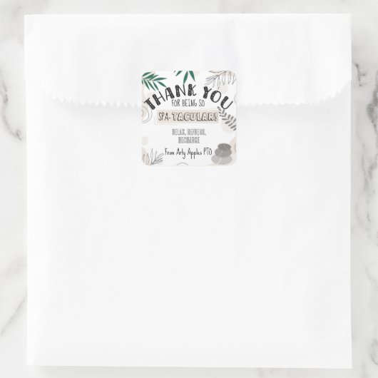 スパありがとう スクエアシール (バッグ)