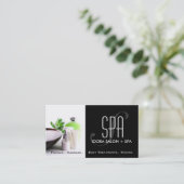 スパおよびマッサージの名刺のテンプレート 予約カード (スタンド正面)