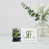 スパおよびマッサージの名刺のテンプレート 予約カード (スタンド正面)