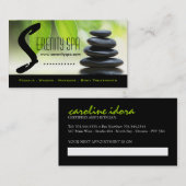 スパおよびマッサージの名刺のテンプレート 予約カード (正面/裏面)