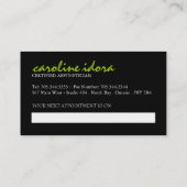 スパおよびマッサージの名刺のテンプレート 予約カード (裏面)