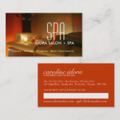 スパおよびマッサージの名刺テンプレート 予約カード (正面/裏面)