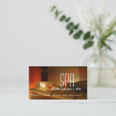 スパおよびマッサージの名刺テンプレート 予約カード (スタンド正面)