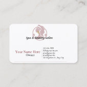スパおよび美しい名刺 名刺 (裏面)