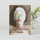 スパで花嫁を贅沢に シャワー招待状 招待状 (スタンド正面)