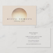 スパとサロン金ゴールドサークルピーチ名刺 名刺 (正面/裏面)