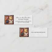 スパと体気に | ホワイトマーブル スキニー名刺 (正面/裏面)