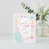 スパのアイテムのブライダルシャワー招待 ポストカード (スタンド正面)