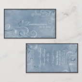 スパのサロンの名刺のヴィンテージの渦巻の蝶 名刺 (正面/裏面)