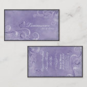 スパのサロンの名刺のヴィンテージの渦巻の蝶 名刺 (正面/裏面)