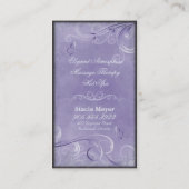 スパのサロンの名刺のヴィンテージの渦巻の蝶 名刺 (裏面)