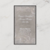 スパのサロンの名刺のヴィンテージの渦巻の蝶 名刺 (裏面)