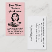 スパのサロンの美容師のユニークな名刺 名刺 (正面/裏面)