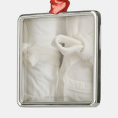 スパのタオルの閉めて下さい メタルオーナメント (左)