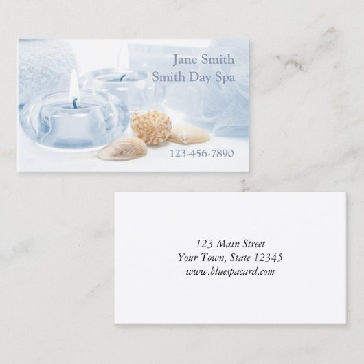スパのテーマの名刺 名刺 (正面/裏面)