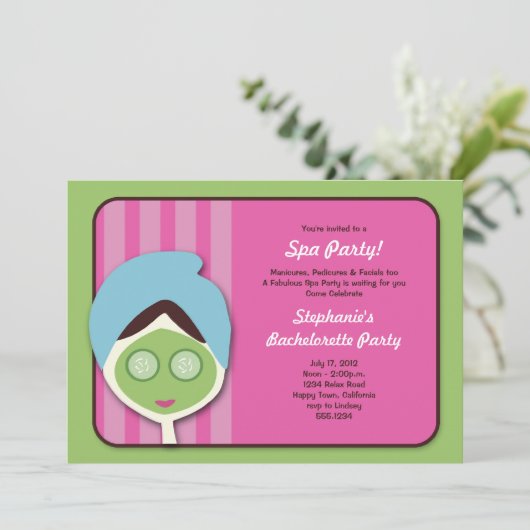 スパのバチェロレッテか誕生日の招待状 招待状 (スタンド正面)