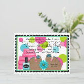 スパのバースデーパーティ招待状 招待状 (スタンド正面)