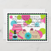 スパのバースデーパーティ招待状 招待状 (正面)