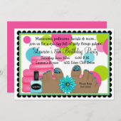 スパのバースデーパーティ招待状 招待状 (正面/裏面)