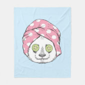 スパのパンダ フリースブランケット (正面)
