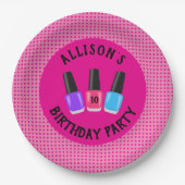 スパのパーソナライズされた誕生日パーティープレート ペーパープレート (正面)
