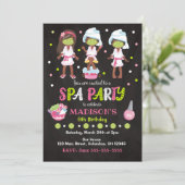 スパのパーティーの誕生日の招待状 招待状 (スタンド正面)