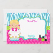 スパのパーティーはメッセージカード感謝していしています サンキューカード (正面)