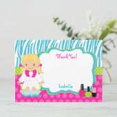 スパのパーティーはメッセージカード感謝していしています サンキューカード (スタンド正面)