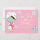 スパのパーティー|のピンクのパーティーの招待 招待状 (正面)
