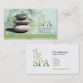 スパのマッサージセラピストの名刺のテンプレート 名刺 (正面/裏面)