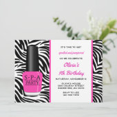 スパのマニキュアの誕生日の招待状 招待状 (スタンド正面)