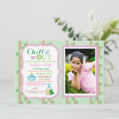 スパの写真の誕生会は甘やかします女の子の招待をリラックスします 招待状 (スタンド正面)