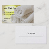 スパの写真（タオルとキャンドル付き） 予約カード (正面/裏面)