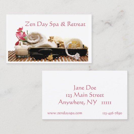 スパの名刺 名刺 (正面/裏面)