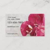 スパの塩、油、蘭および蝋燭をマッサージして下さい 名刺 (裏面)