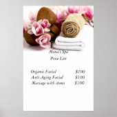 スパの料金一覧 ポスター (正面)