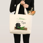 "スパの私の日"の名前入りなジャンボトートバック ラージトートバッグ (正面(商品))