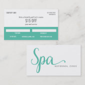 スパの紹介の名刺 紹介カード (正面/裏面)