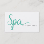スパの紹介の名刺 紹介カード (裏面)
