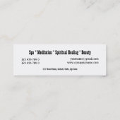 スパの美しいのセラピストは個人化なります スキニー名刺 (裏面)