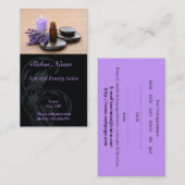 スパの美しいのマッサージの健康サロンの名刺 予約カード (正面/裏面)