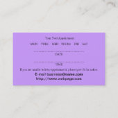 スパの美しいのマッサージの健康サロンの名刺 予約カード (裏面)