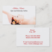 スパの美しいのマッサージの健康サロンの名刺 名刺 (正面/裏面)