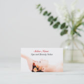 スパの美しいのマッサージの健康サロンの名刺 名刺 (スタンド正面)