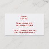 スパの美しいのマッサージの健康サロンの名刺 名刺 (裏面)