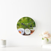 スパの設定 ラウンド壁時計 (ホーム)