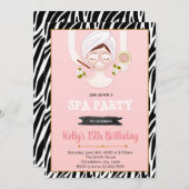 スパの誕生日のパーティの招待状 招待状 (正面/裏面)