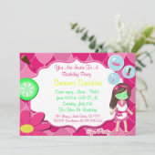 スパの誕生日のベビーまたはブライダルシャワーのパーティーの招待 招待状 (スタンド正面)