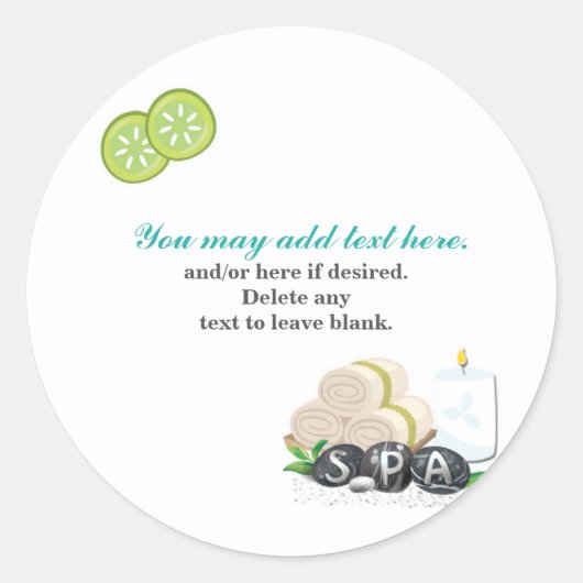 スパの誕生日パーティーの美しさのお礼シール ラウンドシール (正面)